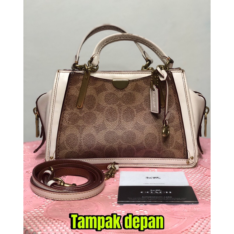 [PRELOVED][DISKON 40k SHOPEEVIDEO] Coach Dreamer 21 Signature Chalk ORIGINAL 100%