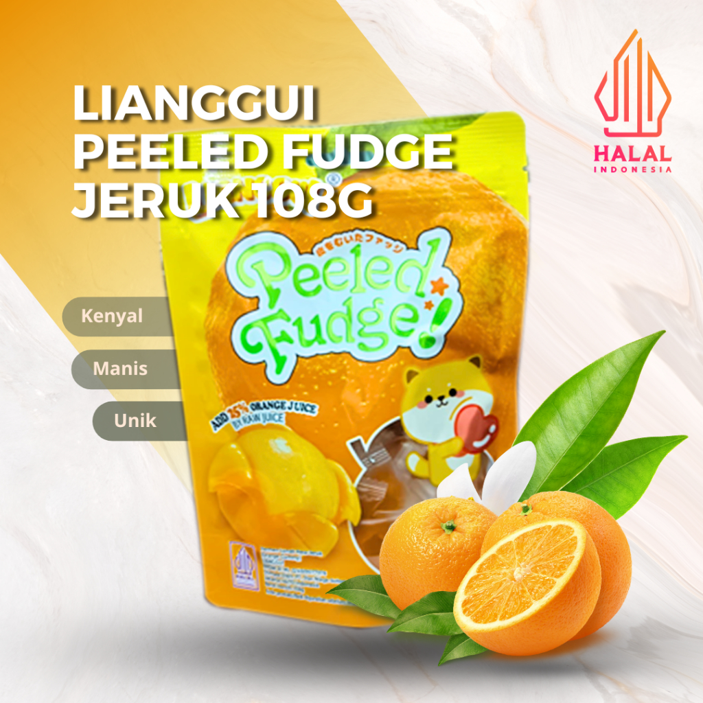 

[GROSIR] LIANGGUI PEELED FUDGE PERMEN LUNAK RASA JERUK 108 GRAM