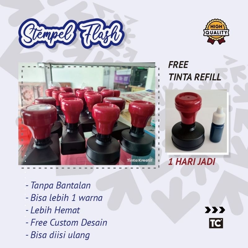 

Stempel Flash/Stempel Otomatis/Stempel/Setempel/stempl/Stempel isi ulang/Stempel Custom/Stempel Warna/Stempel 2 warna/Stempel Murah/Stempel Cepat/Stempel Langsung Jadi