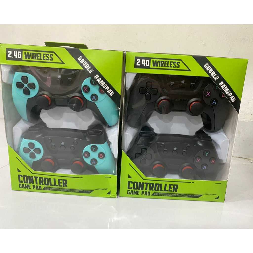 RH-MDN Gamepad double wireless turbo Game controller for laptop dan PC joystick double wireless tanp