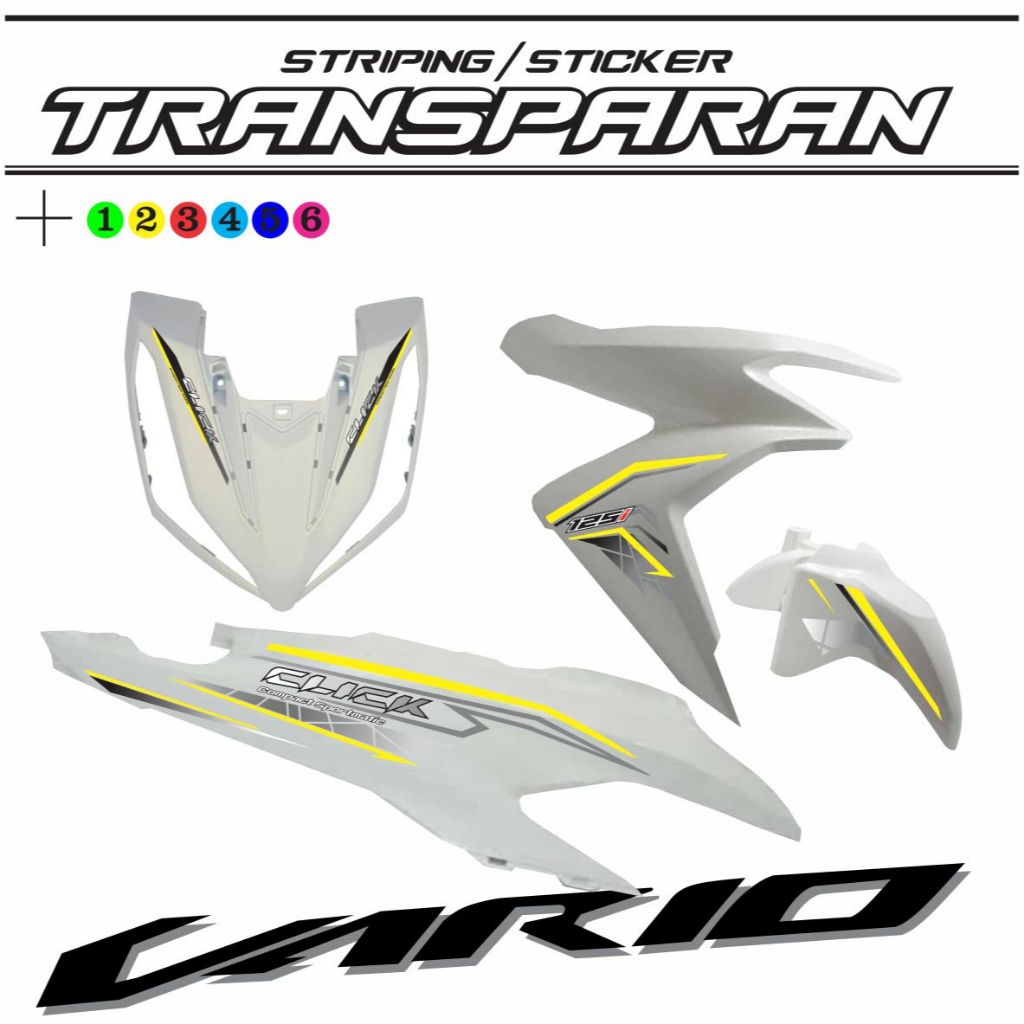 STIKER UV STRIPING TRANSPARAN VARIO NEW GEN 1125-150 SIMPEL ELEGAN