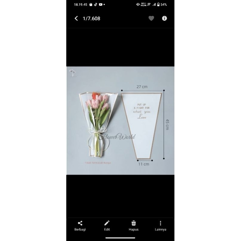 

READYYY!!! FLOWER SLEEVE BESAR | PLASTIK BUNGA SATUAN