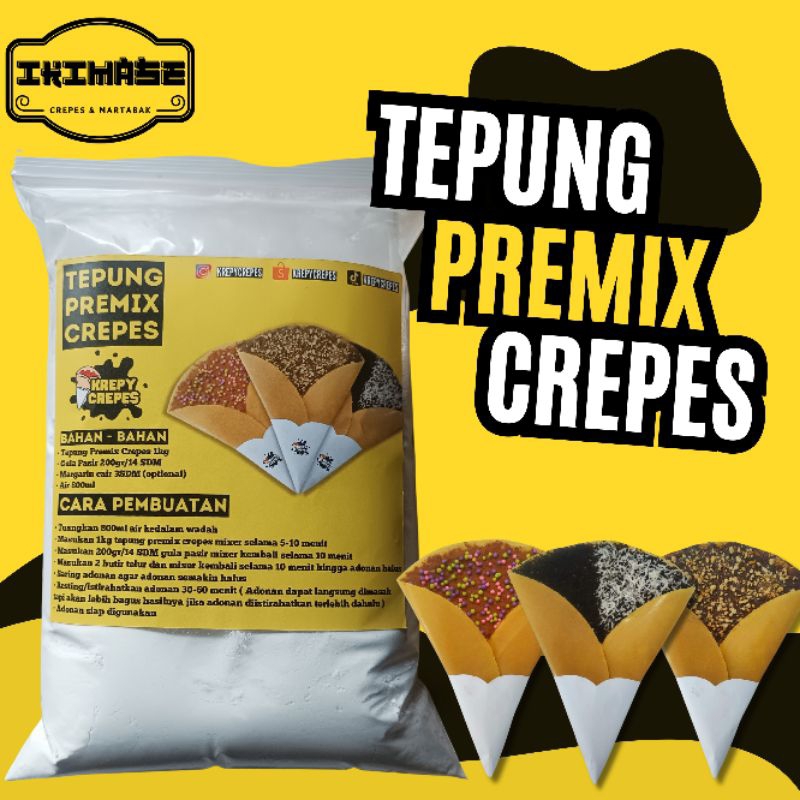 

Tepung Premix instan Crepes dan Leker super crispy ukuran 1kg