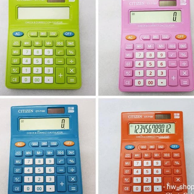 

Kalkulator Citizen Ct 719 Kalkulator 12 Digit Warnanya Unik