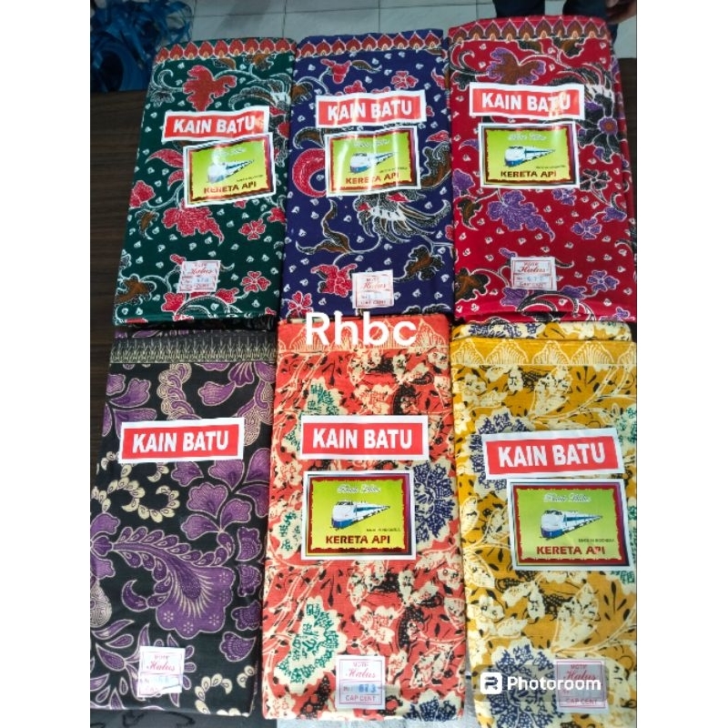 Kain Jarik Kebat Samping Tapih Panjang Cap Kereta Api Kain Batu Halus Tebal Premium