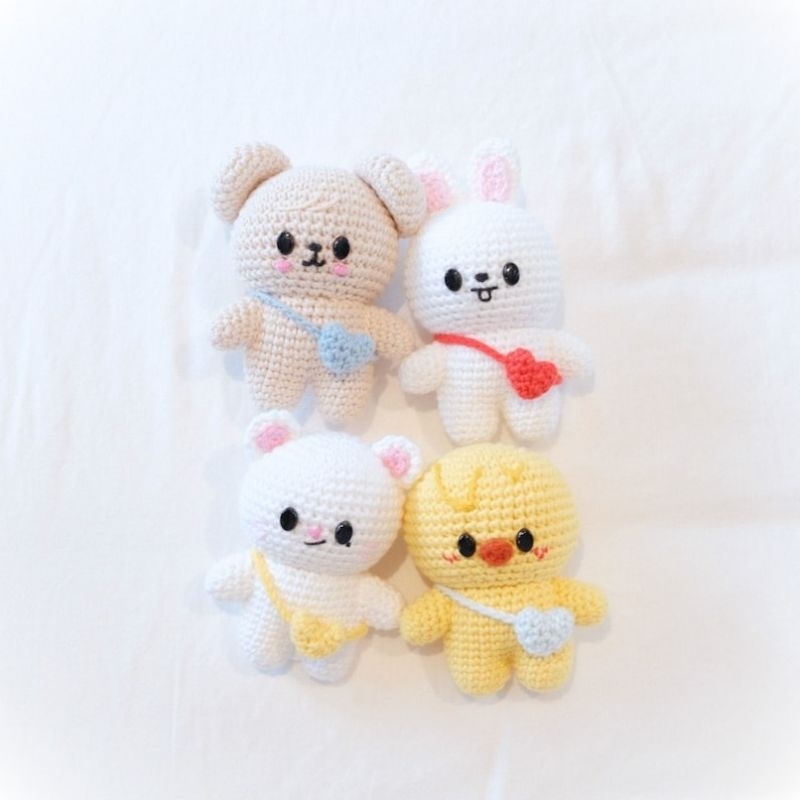 crochet rajut | Skzoo Stray Kids | keychain gantungan kunci/tas | amigurumi | boneka