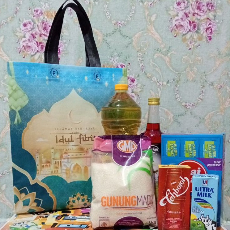 

isi 12 pcs Tas Idul Fitri Murah 3x4 Lipat Samping Motif 224