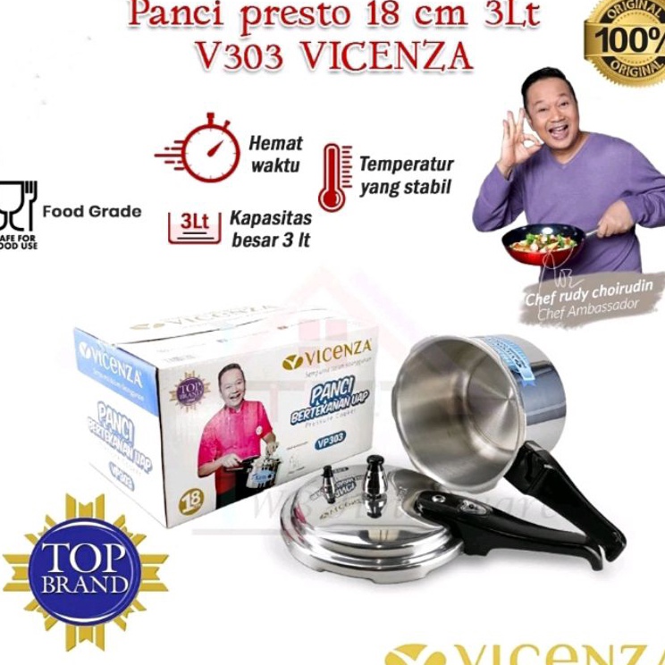 Terjangkau PANCI PRESTO VICENZA 3LITER VP33  PRESTO HC 4LITER
