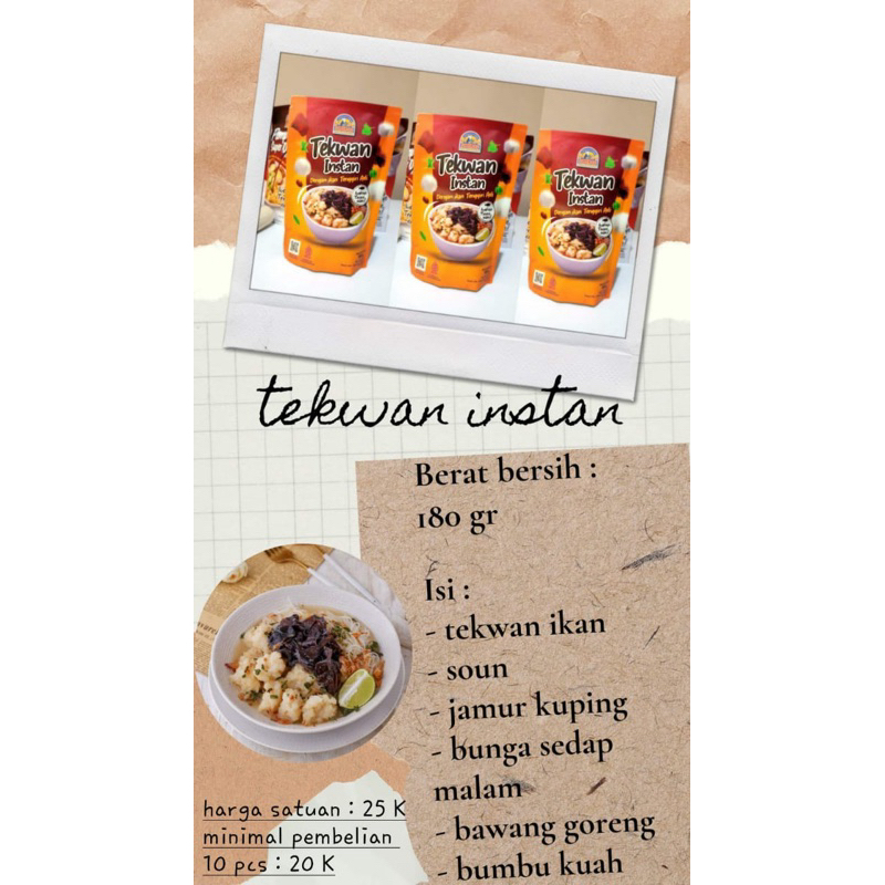 

Tekwan.Instan