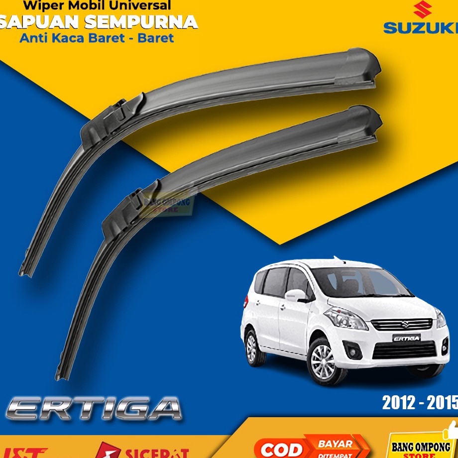 2 Pcs Wiper Kaca Mobil Suzuki Ertiga Wiper Depan Ertiga Wiper Frameless
