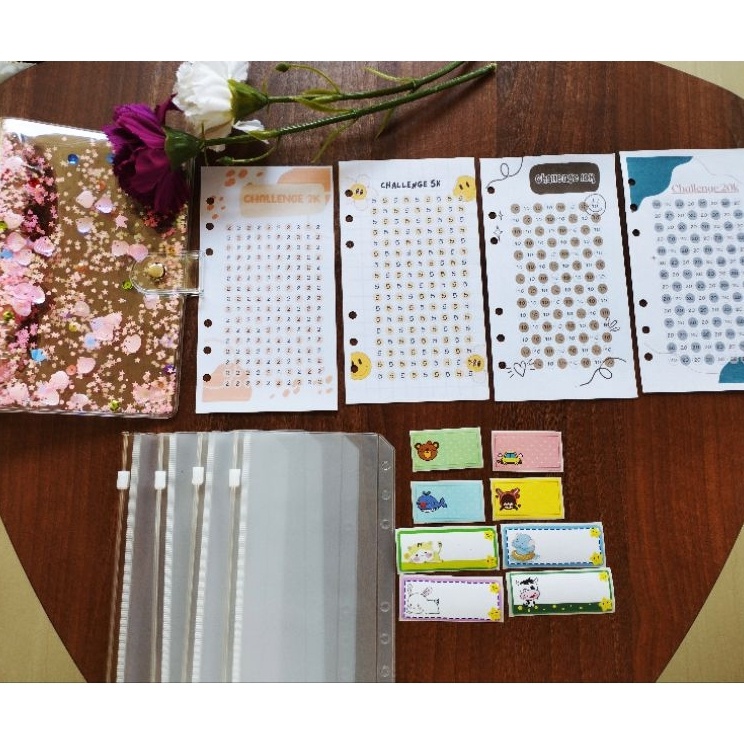 

Paket Binder A6 Hemat 4 Ziplock Menabung Dirumah Saving Challenge Binder Keuangan