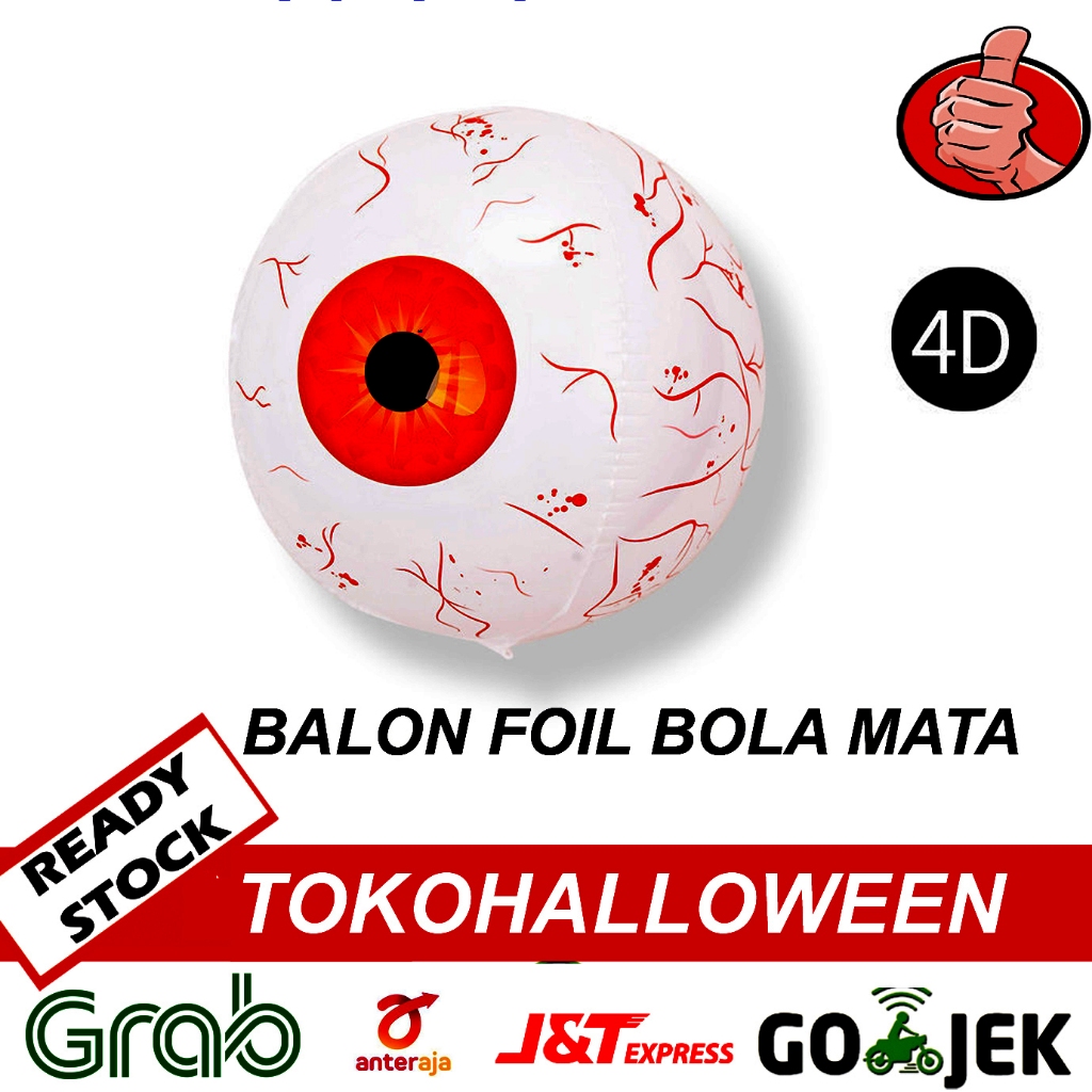 bola mata palsu bentuk balon foil