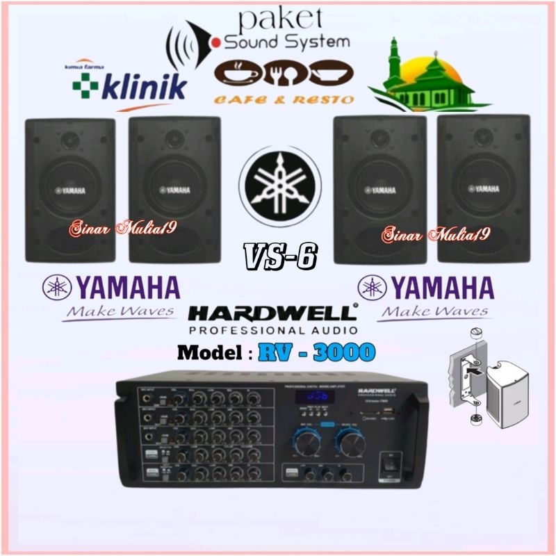 Paket Sound System Speaker Yamaha VS6 Original Amplifier Hardwell RV3000 Original