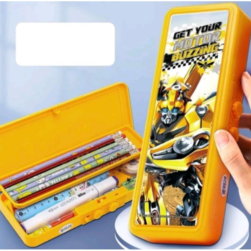 

kotak pensil robot H&G gold ori ready
