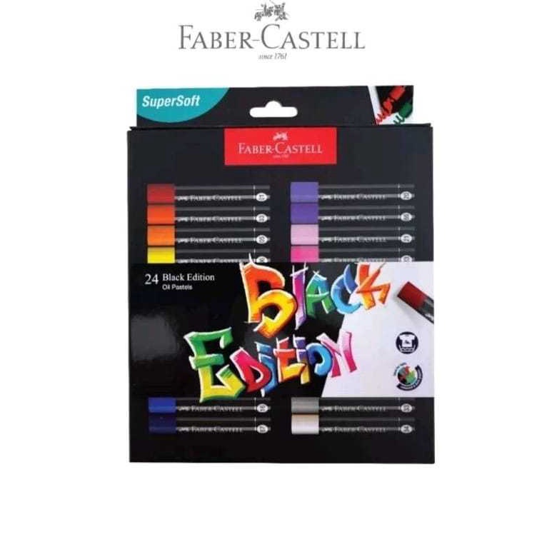 

Murah Banget Crayon 24 warna Black Edition Faber Castell Oil Pastel Black Edition 24 Faber Castell