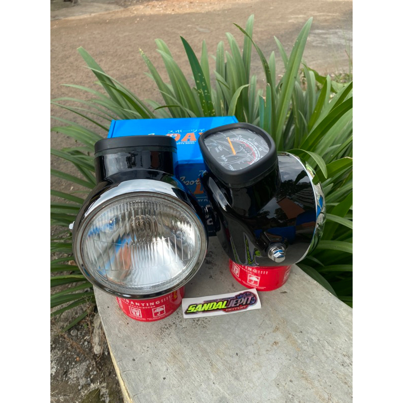 LAMPU HONDA CD SET DENGAN SPIDO PRES VIBER  BATOK LAMPU DEPAN HONDA CD 90 IMPORT DAY LAMPU DEPAN CD 