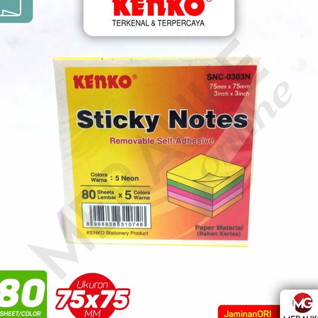 

KENKO Sticky Notes SNC33N Cube 75mm x 75mm