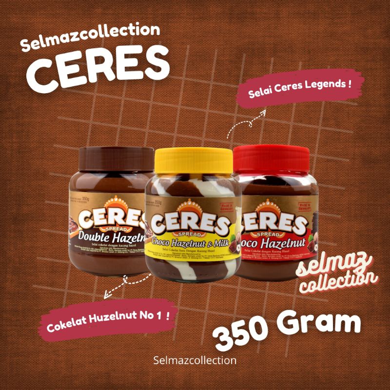 

Selai Ceres Double Hazelnut 350 gr Ceres Spread Choco Huzelnut and Milk 350gr