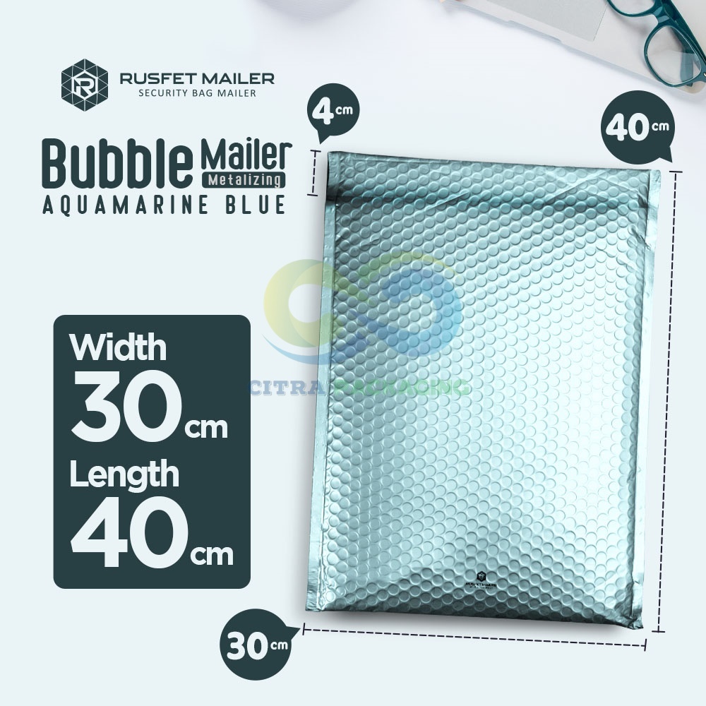 

BUBBLE MAILER 30 X 40 CM AQUA BLUE / AMPLOP BUBBLE PACKING PREMIUM