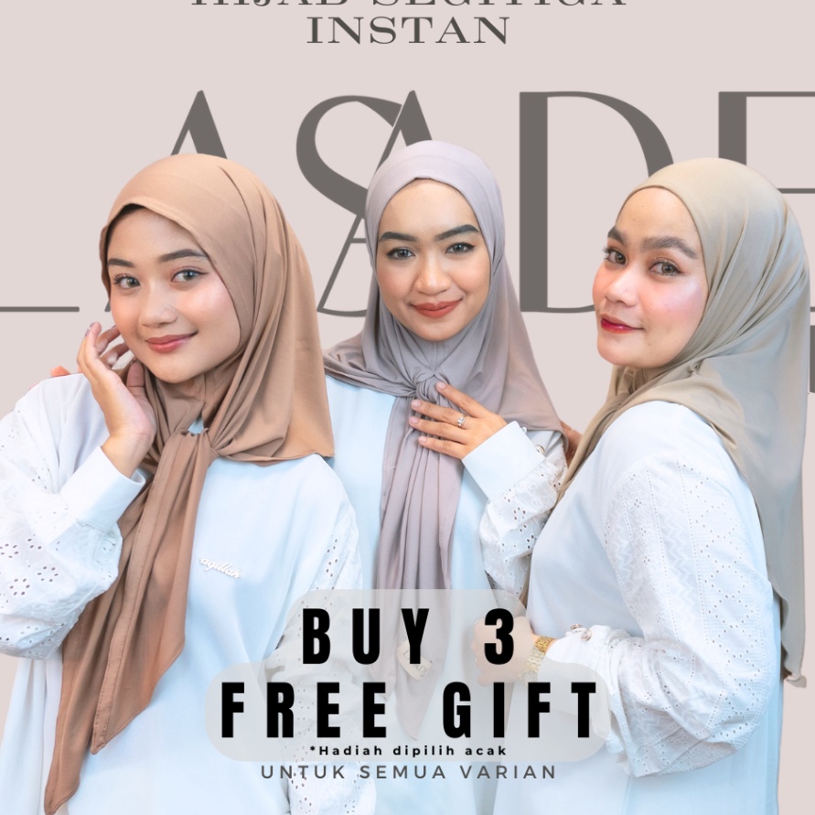 Terkini LASADE  Segitiga Instan Oval Jersey Premium Original  Jilbab Instan Segitiga Daily