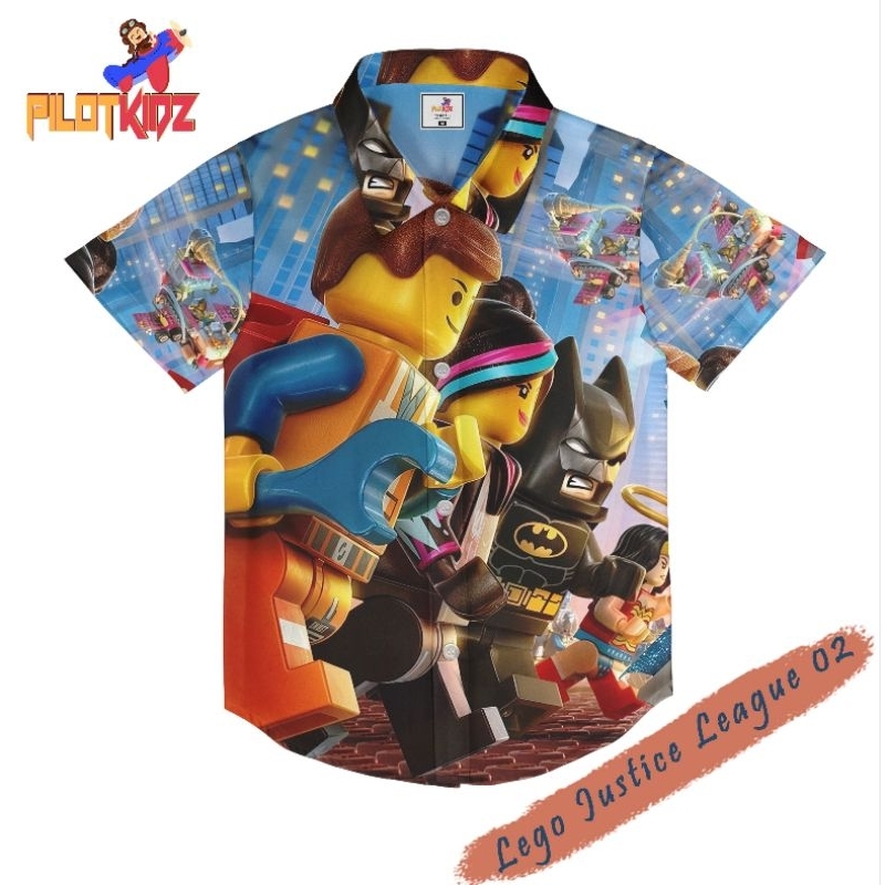 Kemeja Anak Motif | Lego Justice League 02