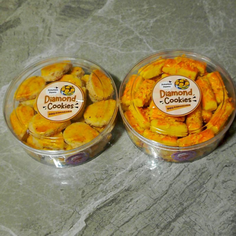 

【 DIAMONDCOOKIES 】PAKET BUNDLING MINI 2!! ( Kacang - Kastangel ) • WISMAN • Premium • Mika Bulat • Isi 2 Mika Bulat