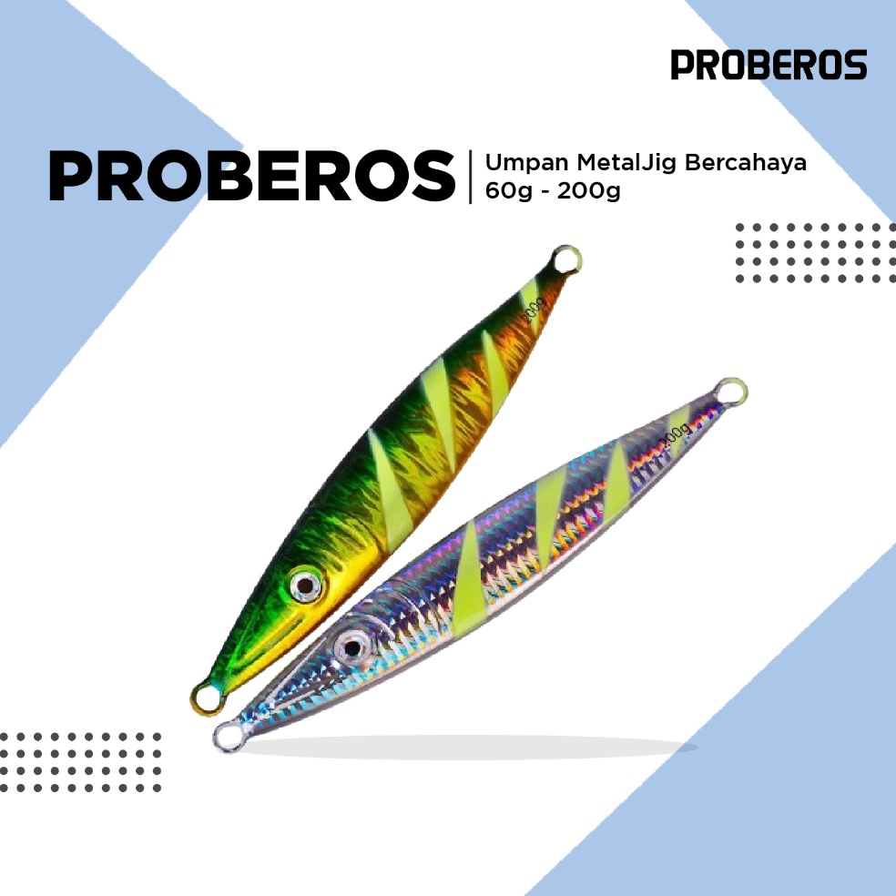 Stok terbatas PROBEROS Umpan MetalJig Bercahaya 62G MJ48