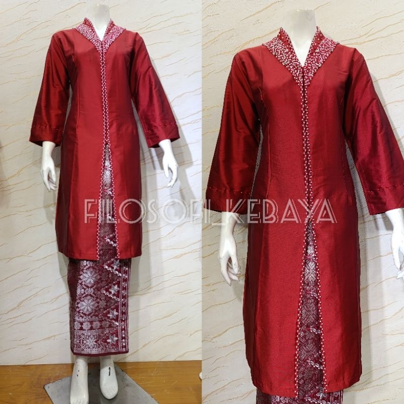 FK-SET KEBAYA KURUNG TAFFETA MUTIARA V // KEBAYA KURUNG TAFFETA FULL PAYET // KEBAYA KURUNG TAFFETA 