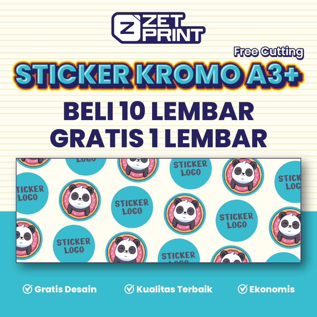 

Sticker Kromo Custom Stiker Label Makanan Minuman Chromo