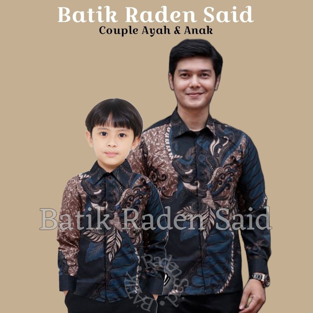 TERBARU Couple sweet KEMEJA BATIK PRIA | BATIK SKG BIRU | Batik BIRU NAVY couple batik ayah dan Bati