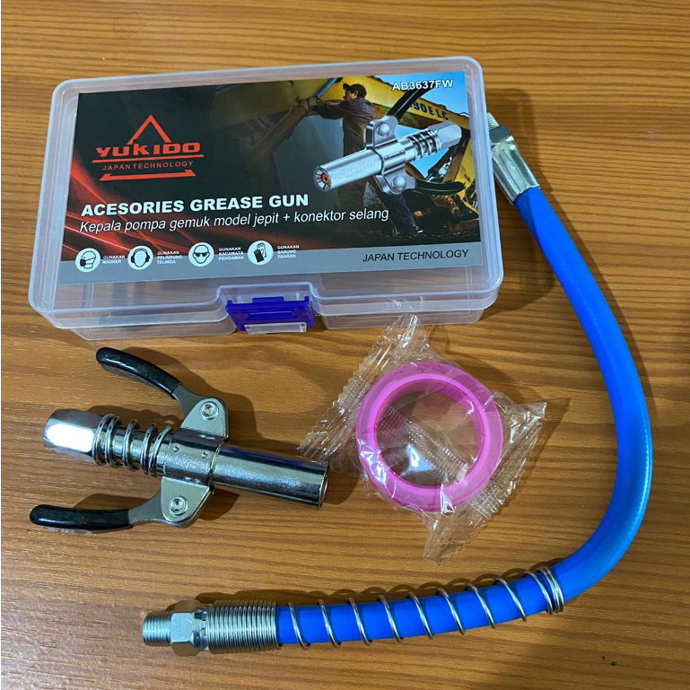 Grease Coupler Kepala Grease Gun Pegangan Ganda Kepala Grease Gun Kunci Ganda / Grease Coupler Denga