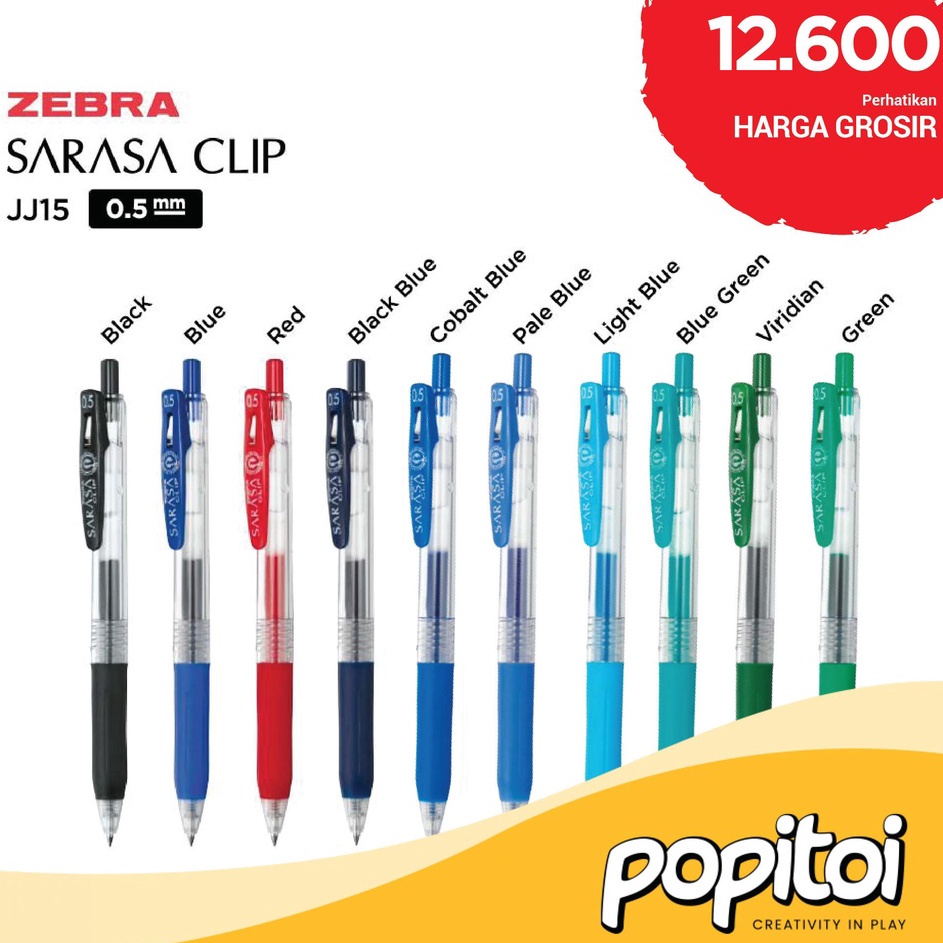 

Ready Stock ZEBRA SA CLIP JJ15 Gel Pen 5 mm Pulpen 5mm 5