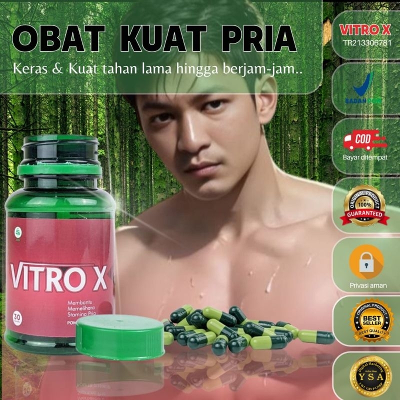 VITRO X OBAT KUAT RAMUAN PARA RAJA, TAHAN LAMA 100% ORIGINAL BPOM, BEBAS EFEK SAMPING