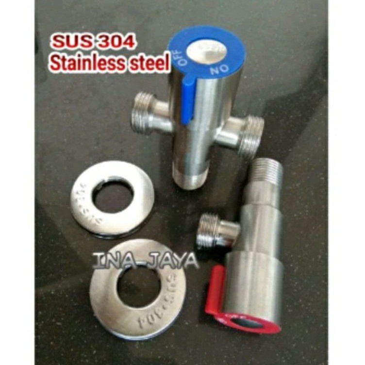 INAJAYA Keran Closet Cabang Dua  Single Kran Stop Toilet Shower Sower Bidet Closed Duduk Kloset Wc