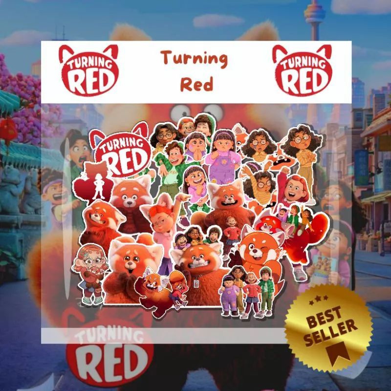 

60PCS STICKER TURNING RED | TURNING RED STICKER | MEI LEE TURNING RED