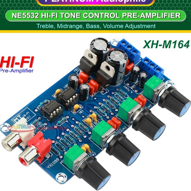 Stereo Tone Control Modul NE5532 Hifi Pre Amplifier Preamp XH M164