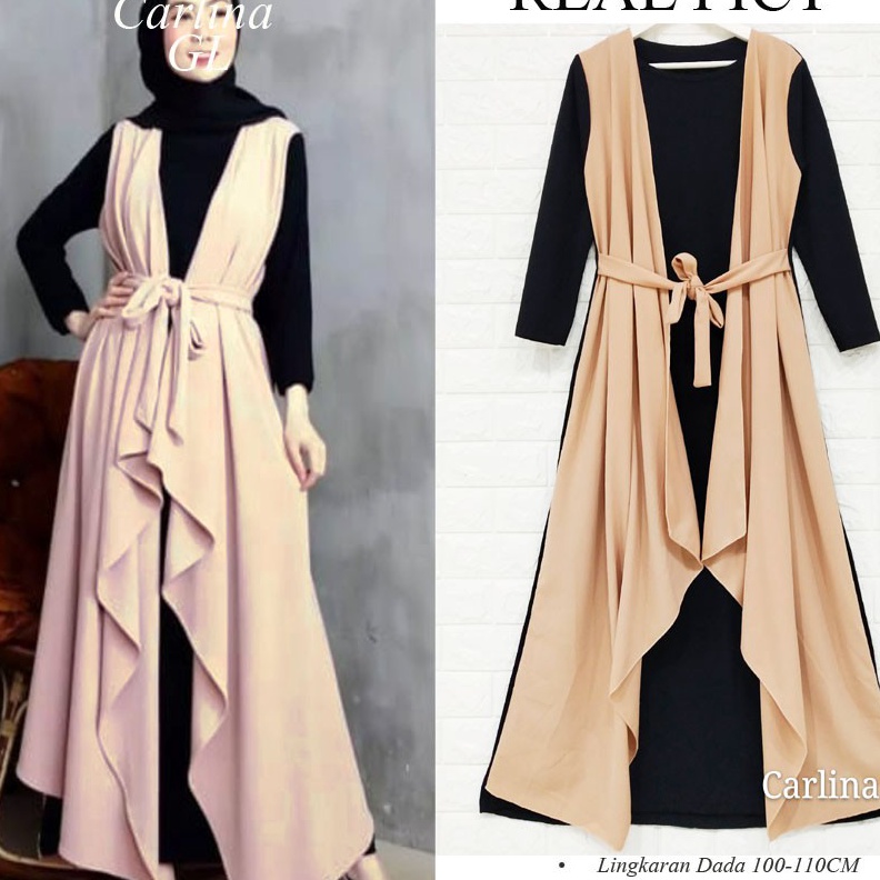 Terkini GAMIS MUSLIM JILL SET 2in1 CARLINA FASHION