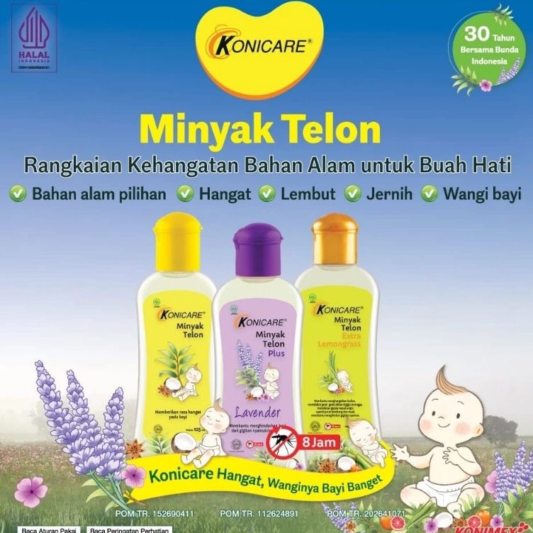 

Konicare Minyak Telon Original Minyak Telon Plus Lavender 125Ml