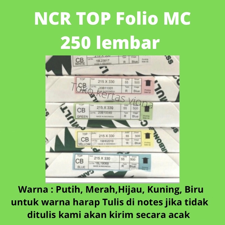

kes NCR Top Putih MC isi 25 lembar