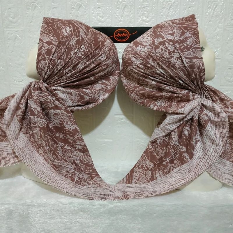 NUANSA PINK DUSTY hijab segiempat denay voal motif semarang