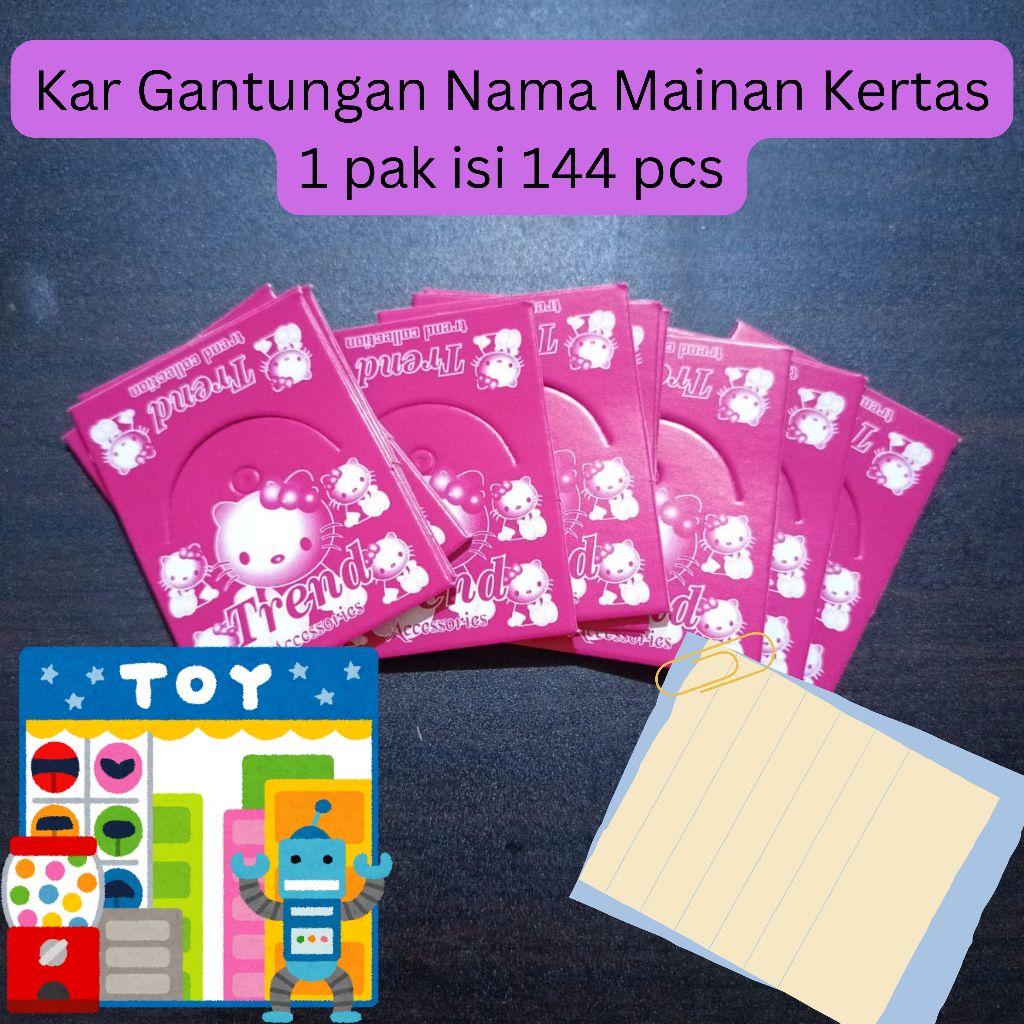 

KERTAS GANTUNGAN MAINAN KAR BERGAMBAR 1 IKAT ISI 144 PCS