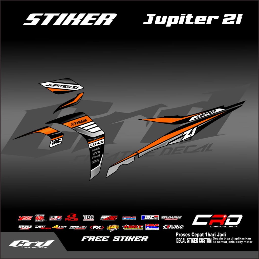 STIKER STRIPING VARIASI JUPITER Z1 - STIKER MOTOR JUPITER Z1 | STIKER JUPITER Z BURHAN | JUPITER Z R