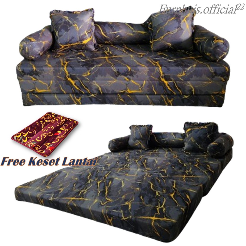 Kasur Busa Sofa Bed Sofa Lipat Ruang Tv Minimalis Uk 140 x 180 x 10cm Busa Tebal Kain Katun Modern