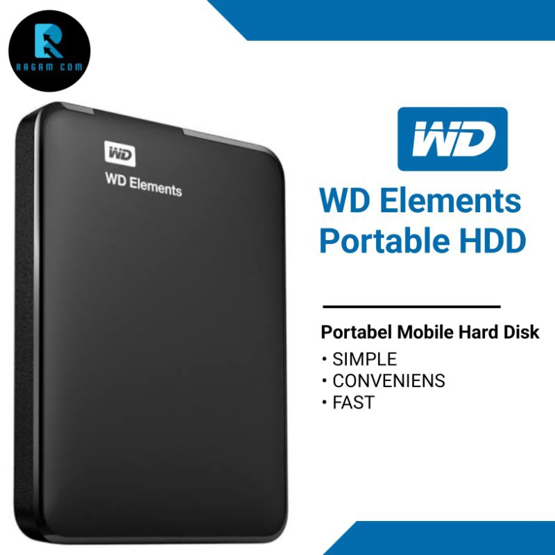 Hardisk Eksternal 320GB/500GB/1TB/2TB WD Elements USB 3.0 HDD External Original_PROMO