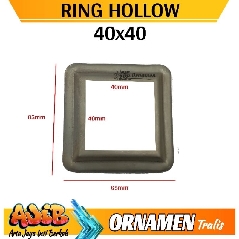 ring hollow flange besi hollow 40x40 ornamen pintu pagar