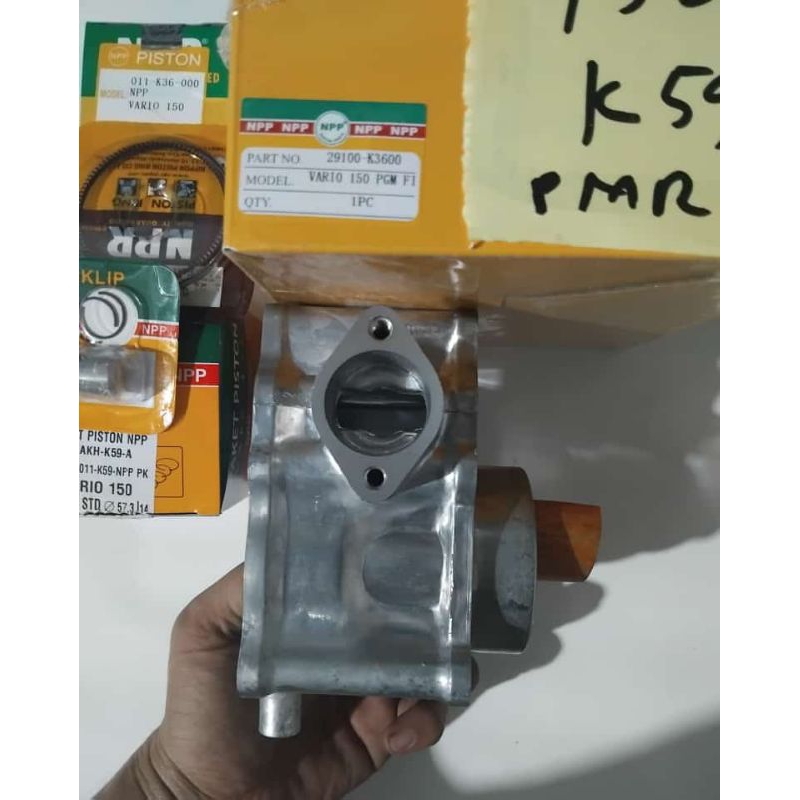 SILINDER BLOK BORING SEHER SET HONDA VARIO 150 PCX 150 FI KODE K36 K59 MERK NPP BAGUS BERKUALITAS