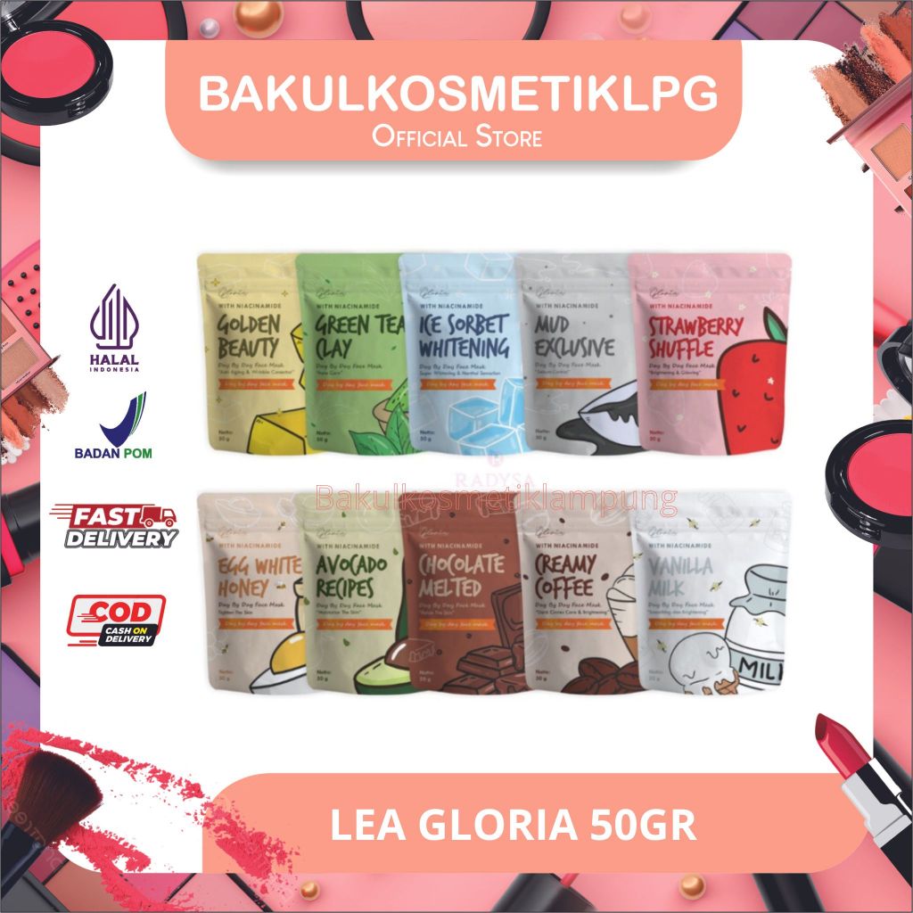 Lea Gloria 50 gram / Masker Bubuk / Mask / Masker Organik
