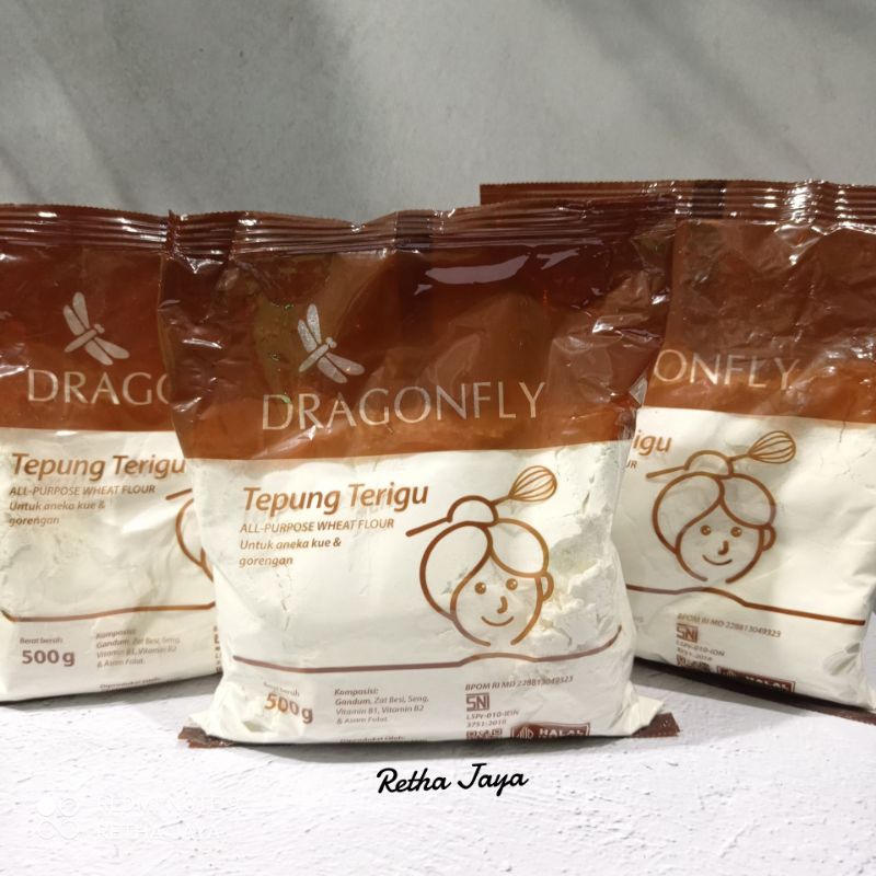 

Tepung Terigu Dragonfly 500g/Tebung Serbaguna Dragonfly