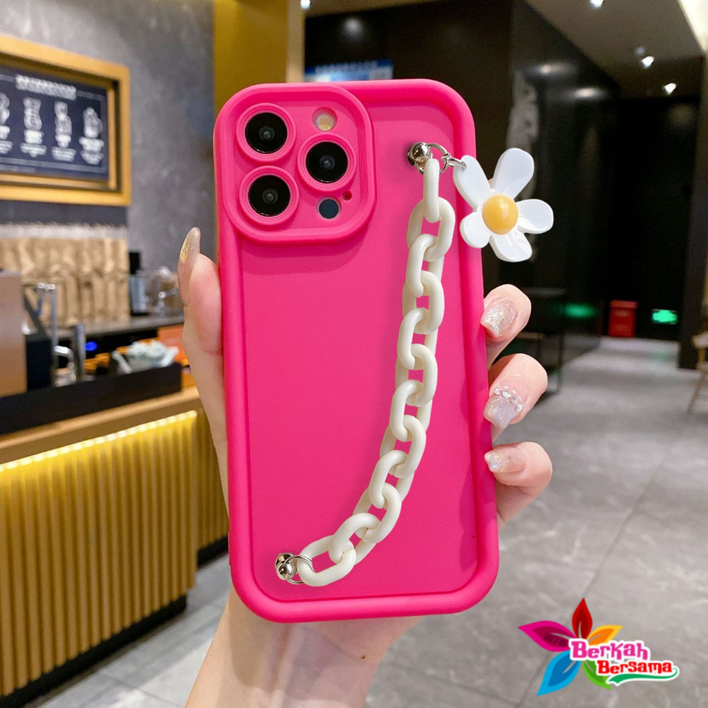 GC94 Case Casing Silikon Matte Rose Fuschia daisy Chain Grip - Casing Hp Compatible For INFINIX SMAR