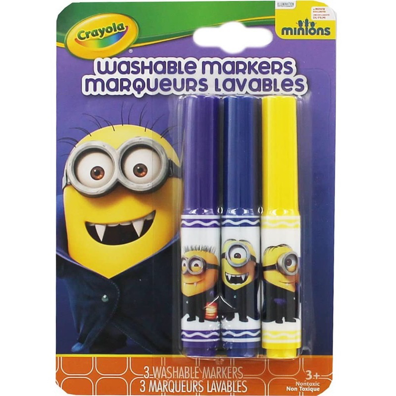 

SALE Crayola Washable Markers Minions Spidol Mudah Dicuci Ramah Anak | IZI LIFE STORE